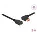 Delock DisplayPort prodlužovací kabel samec 90° pravoúhlý vlevo na samice 8K 60 Hz 2 m